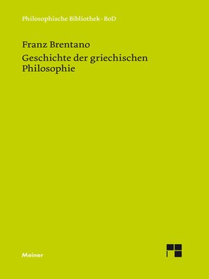 cover image of Geschichte der griechischen Philosophie